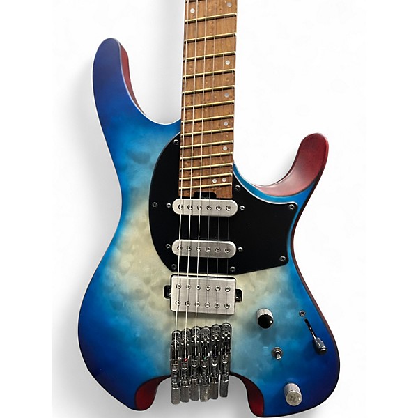 Used Ibanez QX54QM Ocean Blue Burst Solid Body Electric Guitar