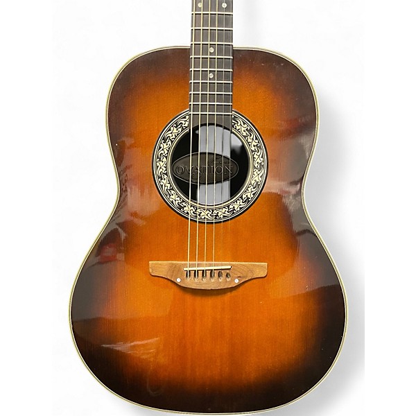 Used Ovation 1973 Balladeer Tobacco Burst Acoustic Guitar