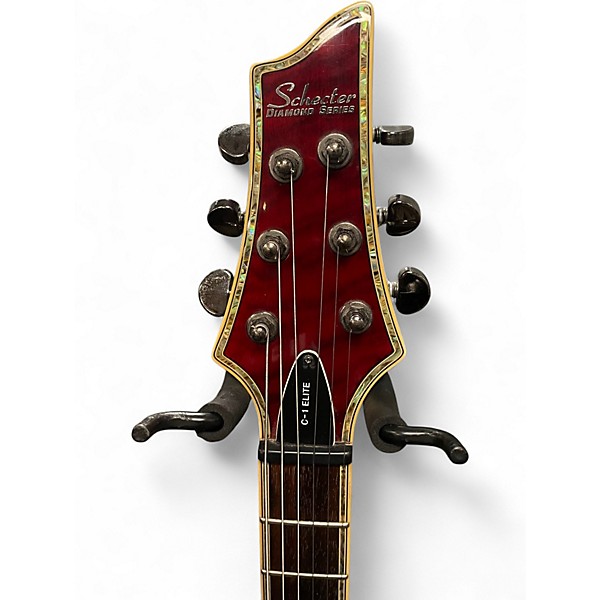 Used Schecter Guitar Research C-1 ELITE Trans Red Solid Body Electric Guitar