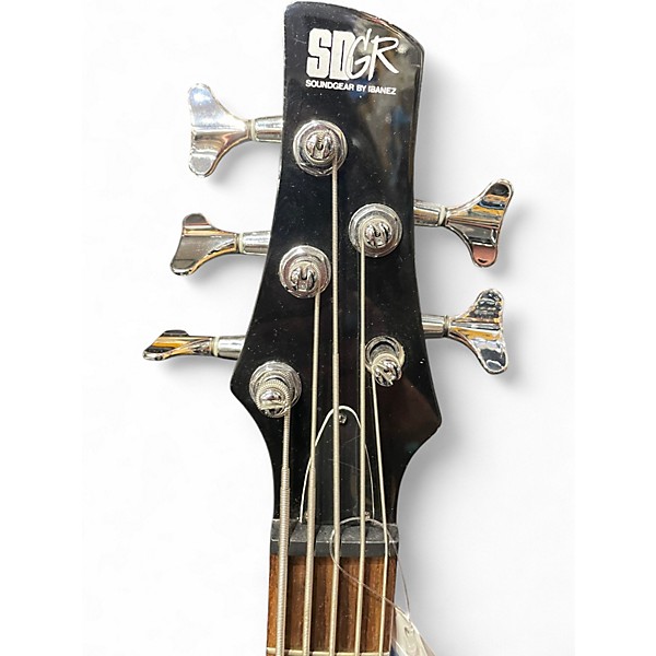 Used Ibanez SR305 5 String Metallic Silver Electric Bass Guitar