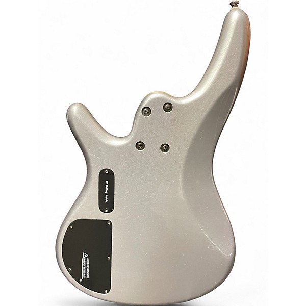 Used Ibanez SR305 5 String Metallic Silver Electric Bass Guitar