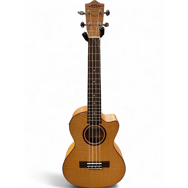 Used Lanikai FM-CET Tenor Acoustic-Electric Natural Flame Maple Ukulele