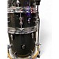 Used SONOR 4 Piece AQX JUNGLE Black Midnight Sparkle Drum Kit
