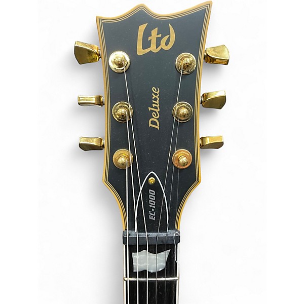 Used ESP EC1000 Deluxe Black Solid Body Electric Guitar