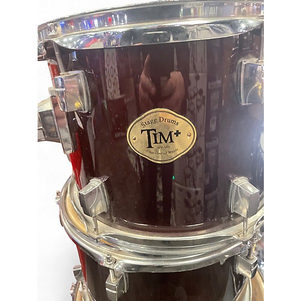 Used Stagg 5 Piece DRUM SET RED Drum Kit