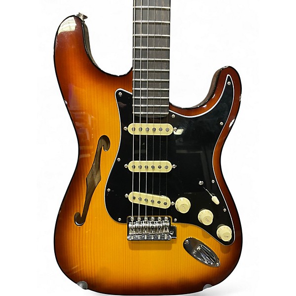 Used Fender Suona Stratocaster 2 Tone Sunburst Hollow Body Electric Guitar