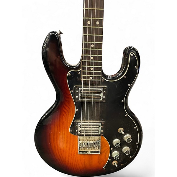 Vintage 1970s Peavey T60 2 Color Sunburst Solid Body Electric Guitar