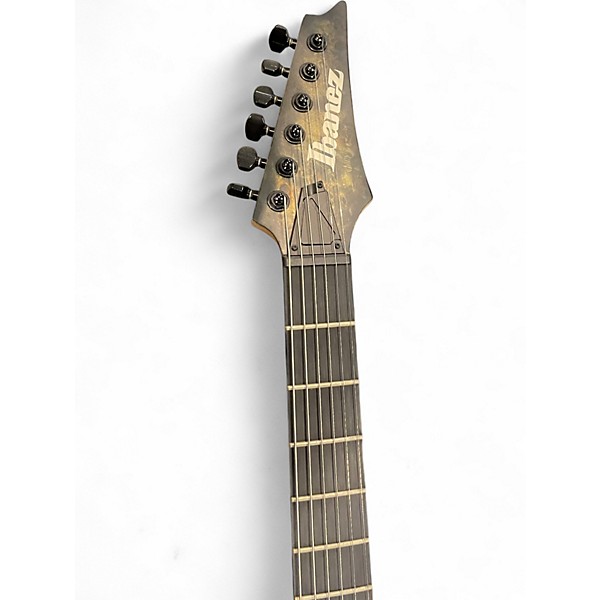 Used Ibanez RGDIX6PB Black Burl Burst Solid Body Electric Guitar
