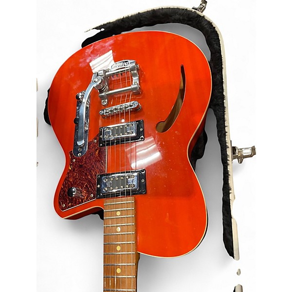 Used Reverend club king rt Orange Hollow Body Electric Guitar