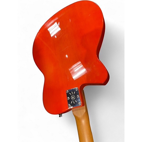 Used Reverend club king rt Orange Hollow Body Electric Guitar