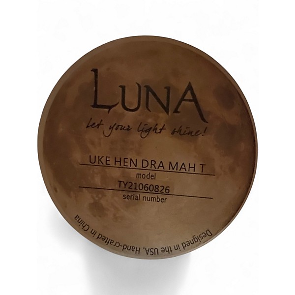 Used Luna Henna Dragon Mahogany Tenor Electric Natural Mahogany Ukulele