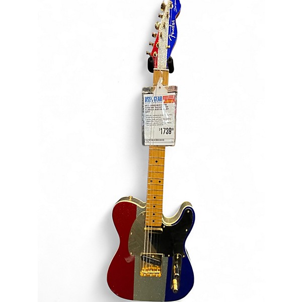 Used Fender Buck Owens Signature Telecaster Red Silver and Blue Solid Body Electric Guitar