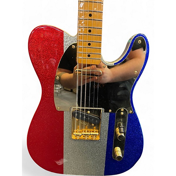 Used Fender Buck Owens Signature Telecaster Red Silver and Blue Solid Body Electric Guitar