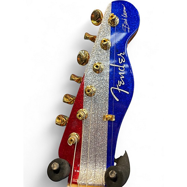 Used Fender Buck Owens Signature Telecaster Red Silver and Blue Solid Body Electric Guitar