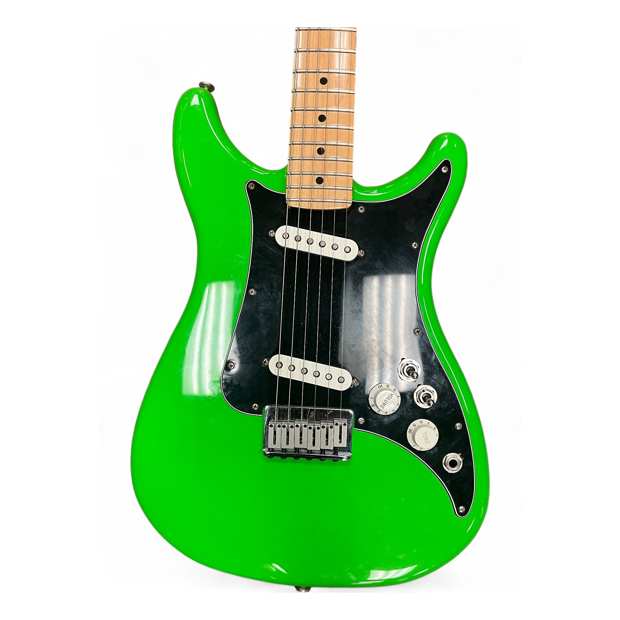 Used Fender Player Lead II Neon Green Solid Body Electric Guitar
