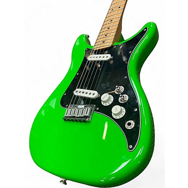 Used Fender Player Lead II Neon Green Solid Body Electric Guitar