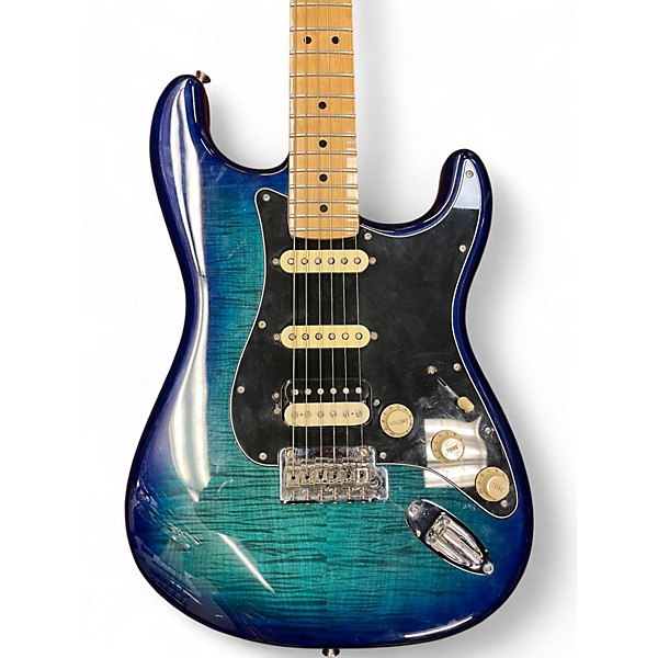 Used Fender Player Plus Stratocaster HSS Blue Burst Solid Body Electric Guitar