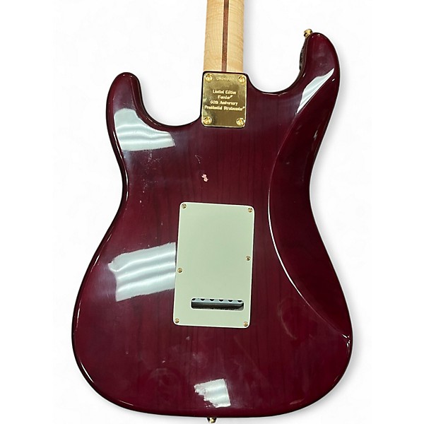 Used Fender Custom Shop 60th Anniversary Presidential Stratocaster Flame Maple Top Wine Red Stain Solid Body Electric Guitar