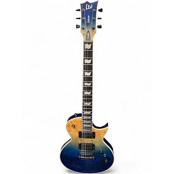 Used ESP EC1000 Deluxe Blue Natural Fade Solid Body Electric Guitar