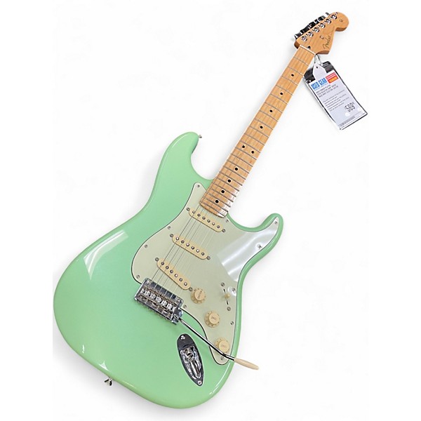 Used Fender Player Stratocaster Surf Green Solid Body Electric Guitar