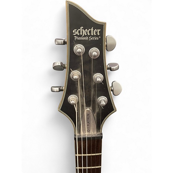 Used Schecter Guitar Research C1 Platinum Trans Black Solid Body Electric Guitar
