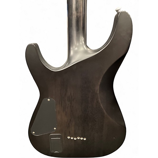 Used Schecter Guitar Research C1 Platinum Trans Black Solid Body Electric Guitar