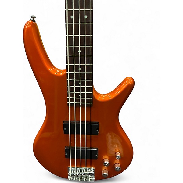 Used Ibanez GSR205 5 String Orange Electric Bass Guitar