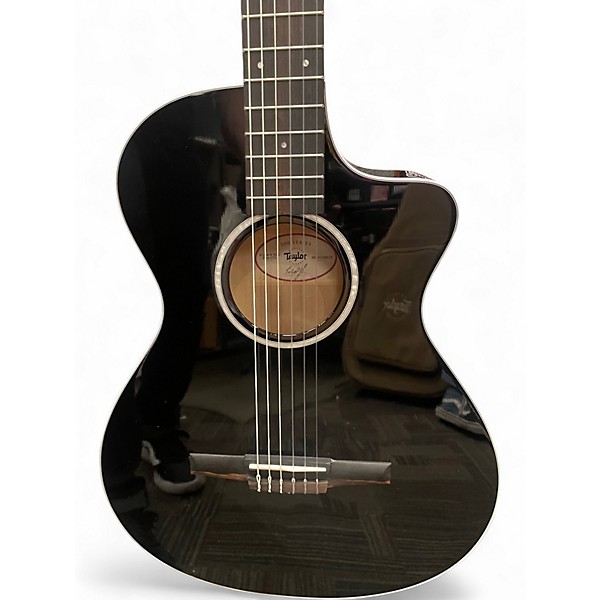 Used Taylor 212CE N BLK PLUS LTD Black Classical Acoustic Electric Guitar
