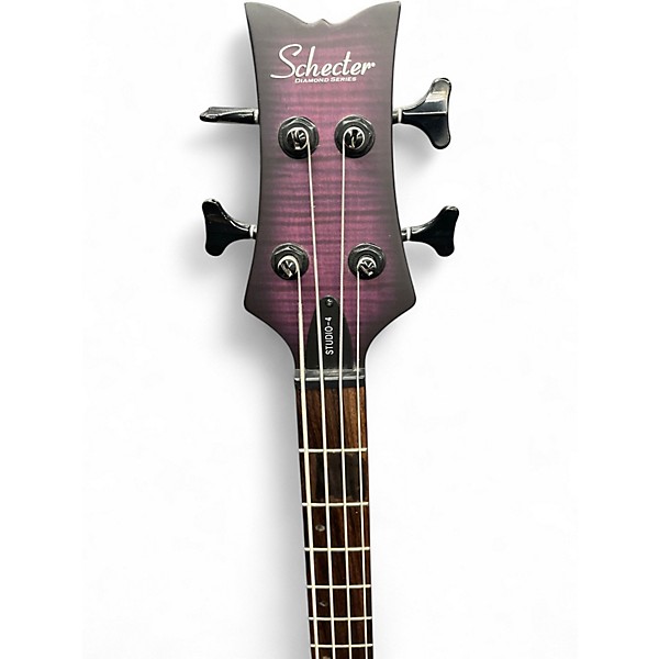 Used Schecter Guitar Research STUDIO 4 Purple Electric Bass Guitar