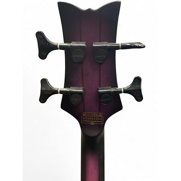 Used Schecter Guitar Research STUDIO 4 Purple Electric Bass Guitar