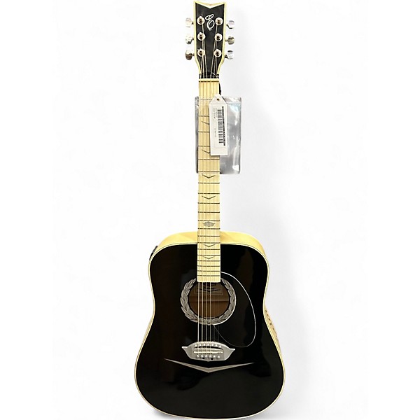 Used Esteban EL DORADO Black and White Acoustic Guitar