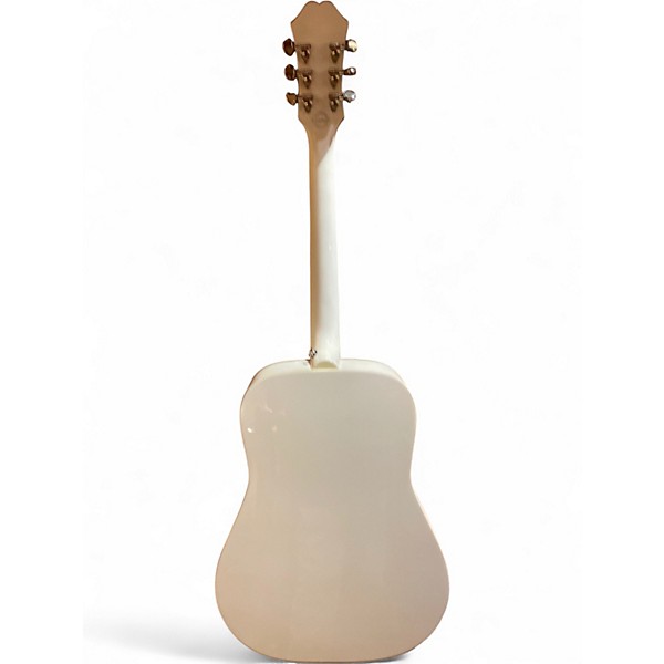 Used Epiphone Dove Pro Alpine White Acoustic Electric Guitar