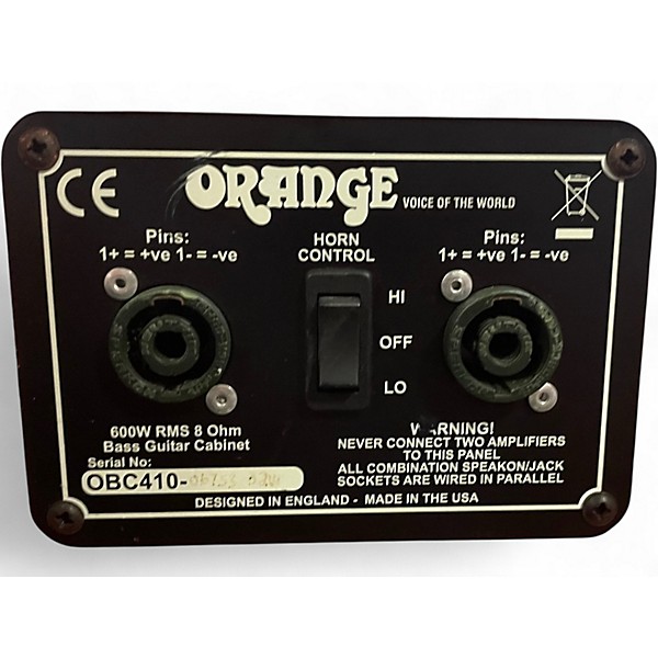 Used Orange Amplifiers OBC410 600W 4x10 Bass Cabinet