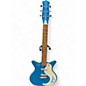 Used Danelectro NOS+ blue and white Solid Body Electric Guitar thumbnail