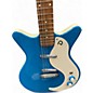 Used Danelectro NOS+ blue and white Solid Body Electric Guitar