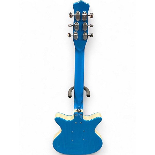 Used Danelectro NOS+ blue and white Solid Body Electric Guitar
