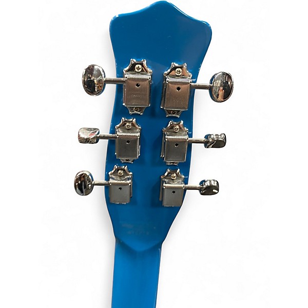 Used Danelectro NOS+ blue and white Solid Body Electric Guitar