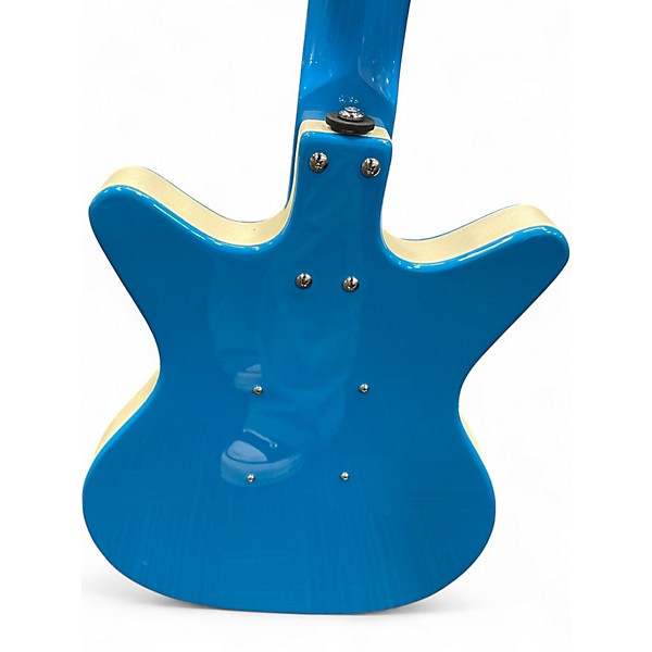 Used Danelectro NOS+ blue and white Solid Body Electric Guitar