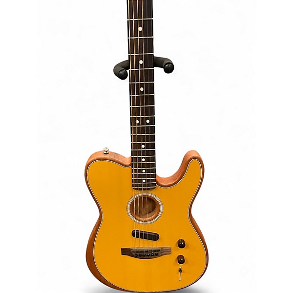 Used Fender Acoustasonic Player Telecaster Butterscotch Blonde Acoustic Electric Guitar