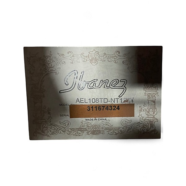 Used Ibanez AEL108TD-NT1 Natural Acoustic Electric Guitar