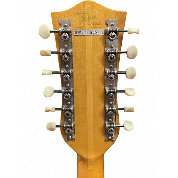 Used Hofner western 12 string Natural Acoustic Guitar