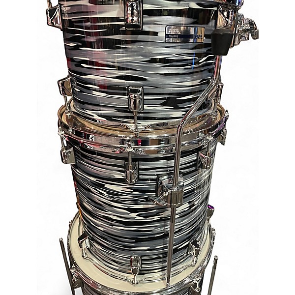 Used Taye Drums 5 Piece TOUR PRO BLACK GREY SWIRL Drum Kit