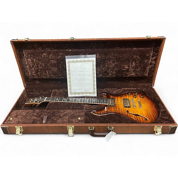 Used 2018 PRS Private Stock McCarty 594 Semi Hollow w/F Hole McCarty Glow Smoked Burst Hollow Body Electric Guitar