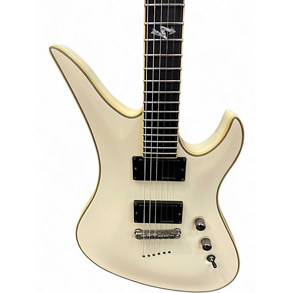 Used Schecter Guitar Research Avenger Blackjack ATX White Solid Body Electric Guitar