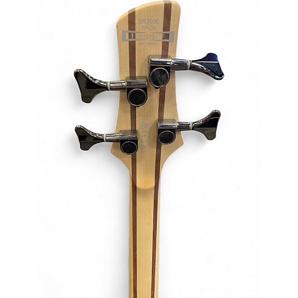 Used Ibanez SR300 Chrome Silver Electric Bass Guitar