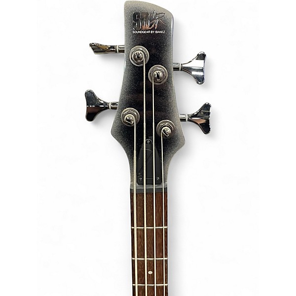 Used Ibanez SR300 Chrome Silver Electric Bass Guitar