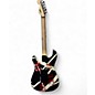 Used EVH Striped Series Crop Circles Black and White Solid Body Electric Guitar