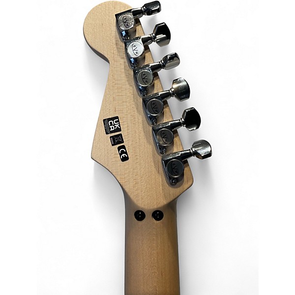 Used EVH Striped Series Crop Circles Black and White Solid Body Electric Guitar