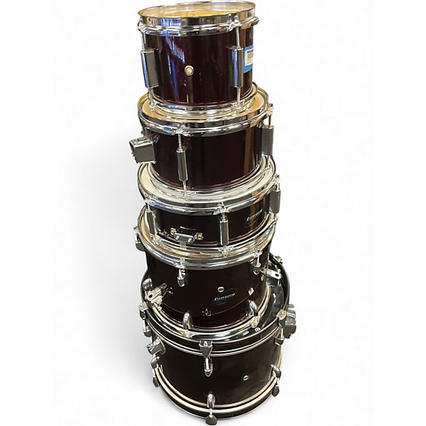 Used Ludwig 5 Piece ACCENT CS COMBO RED Drum Kit