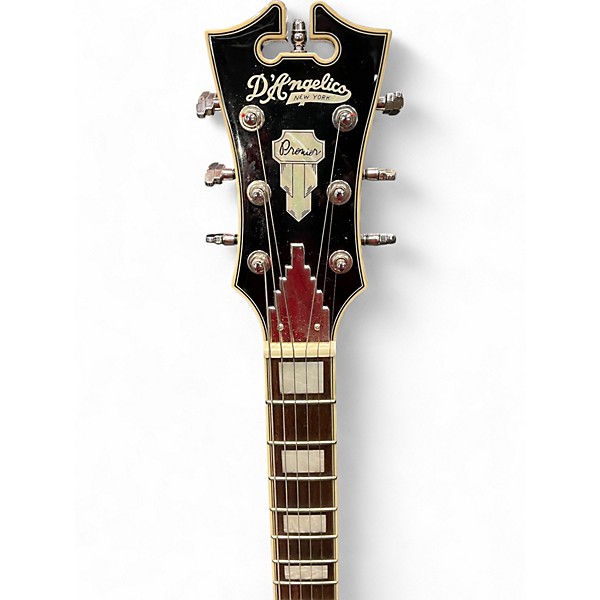 Used D'Angelico Premier Series SS Black Hollow Body Electric Guitar